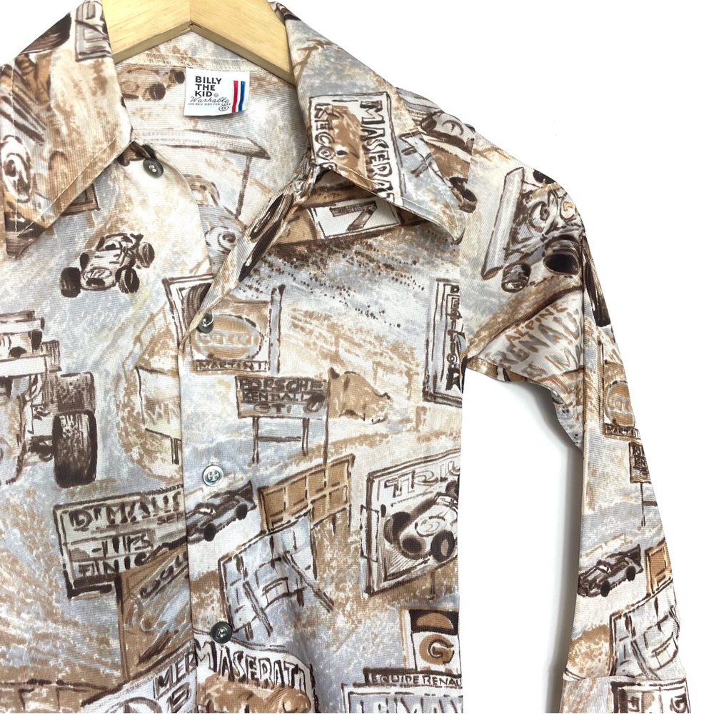 VTG 60’s/70’s Billy The Kid Button Front Shirt Long Sleeve Sz 8